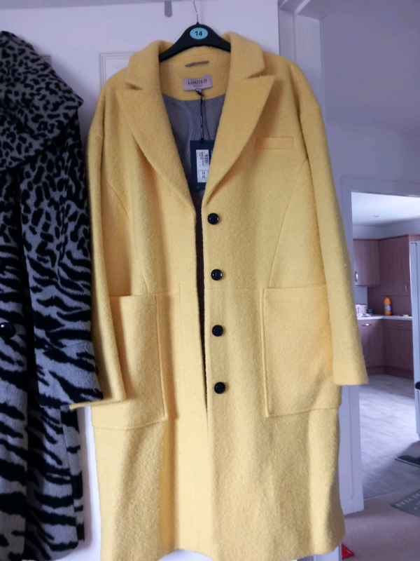 Yellow coat Marks and Spencer size 14 